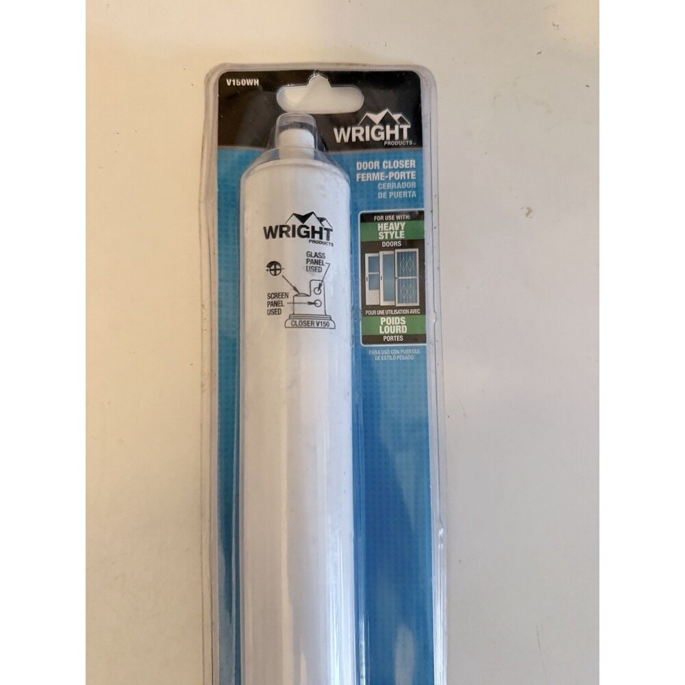 Wright V150WH Door Closer Heavy Duty Screen Storm Door White